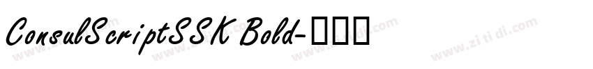 ConsulScriptSSK Bold字体转换 ConsulScriptSSK Bold字体转换